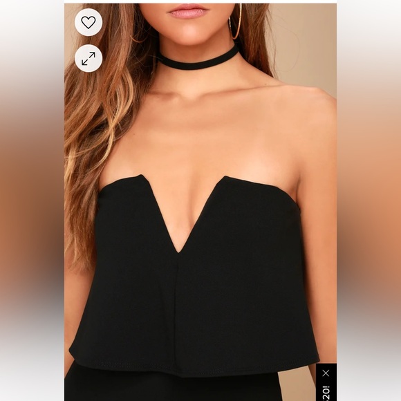 Lulu’s Power of Love Black Strapless Jumpsuit Black Size M - Picture 2 of 7